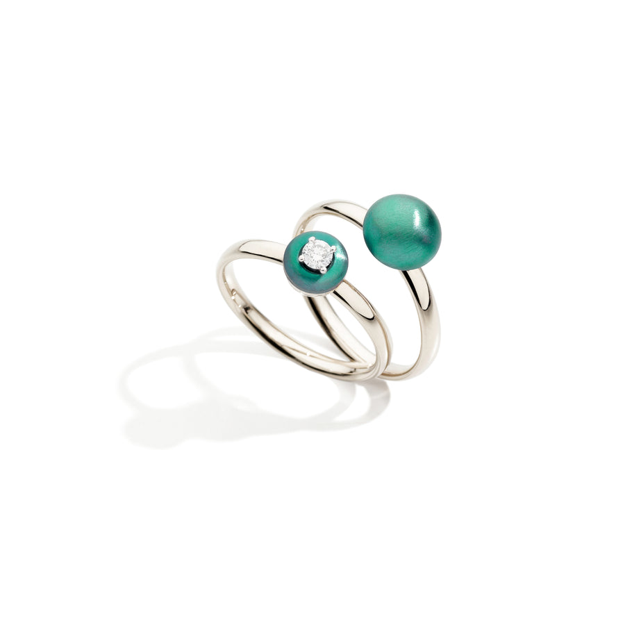 Midi Cabochon Embrasse Moi Titanium "Verde Paraiba" Ring