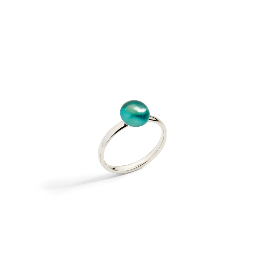 Midi Cabochon Embrasse Moi Titanium "Verde Paraiba" Ring