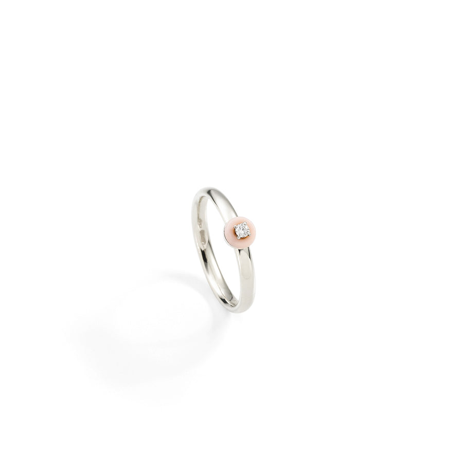 Diamond Solitaire Ring Embrasse Moi "Peau d'Ange"