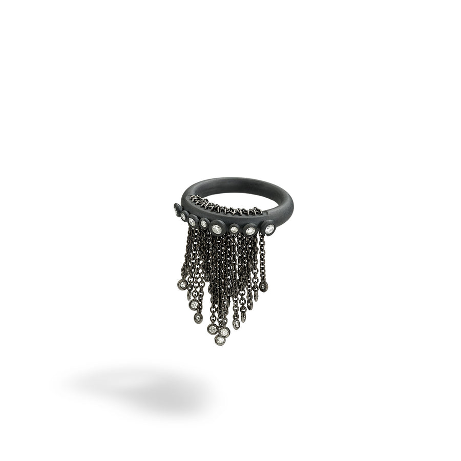 Ziegfeld "T-Black and Diamonds" Ring