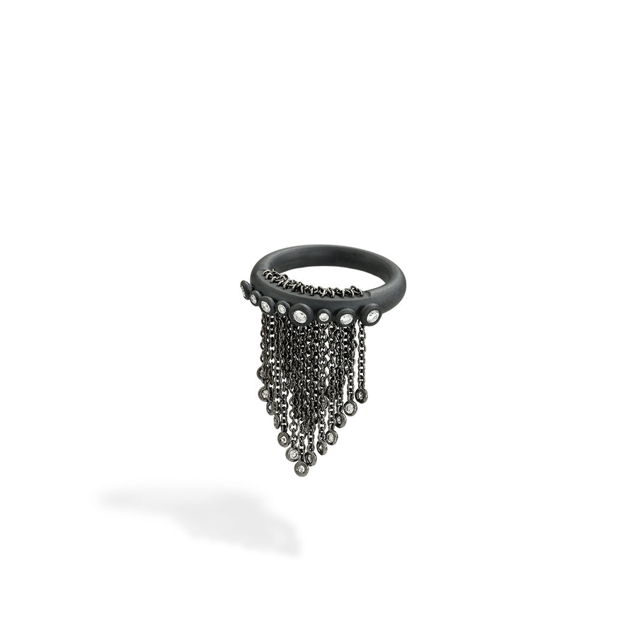 Anello Ziegfeld "T-Black e Diamanti"